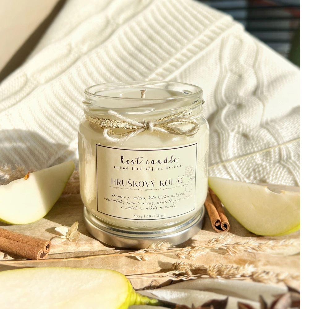 Rest Candle - sojová vonná svíčka Hruškový koláč 170 g
