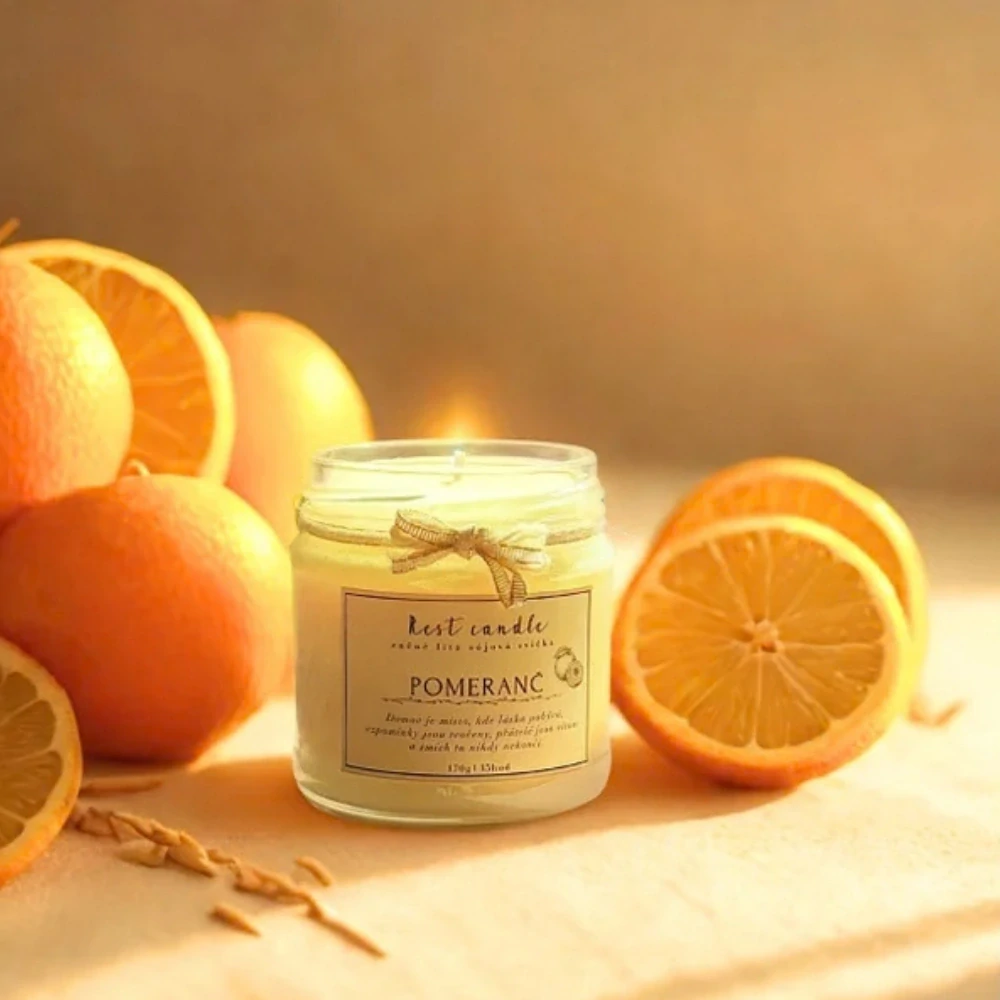 Rest Candle - sojová vonná svíčka Pomeranč 170 g