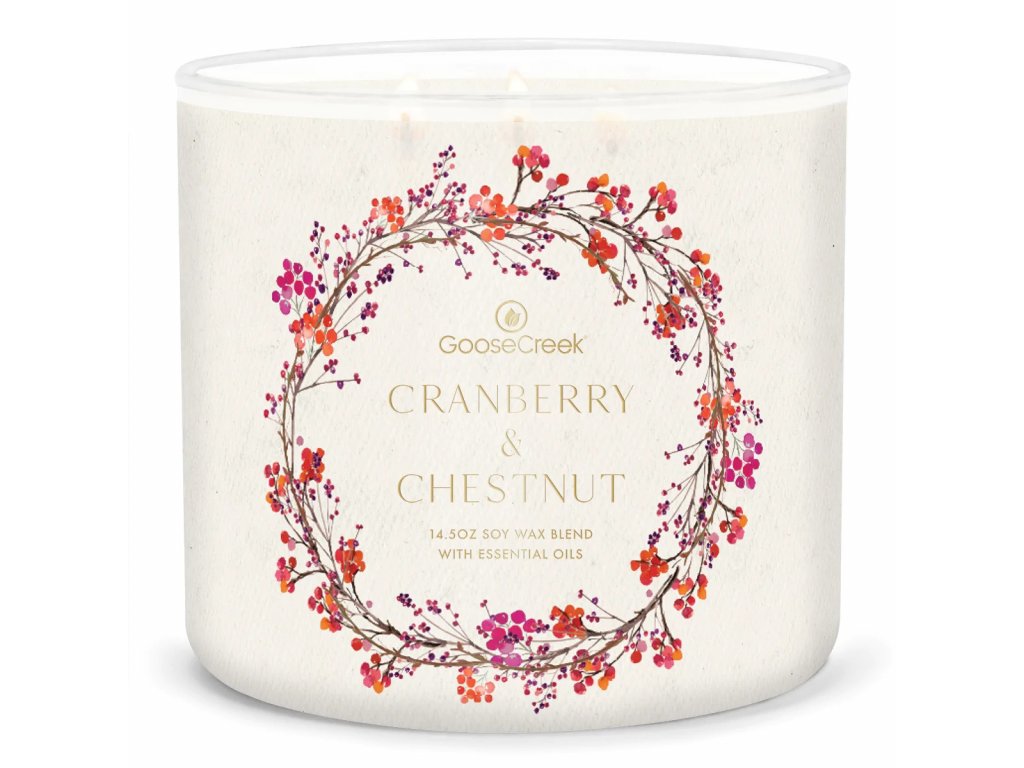 Goose Creek Candle - vonná svíčka Cranberry & Chesnut 411 g