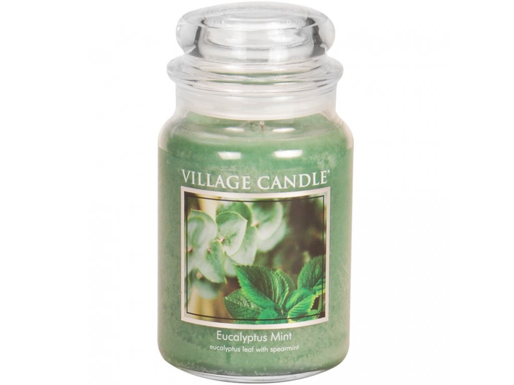 Village Candle - vonná svíčka Eucalyptus Mint (Eukalyptus a máta) 602 g