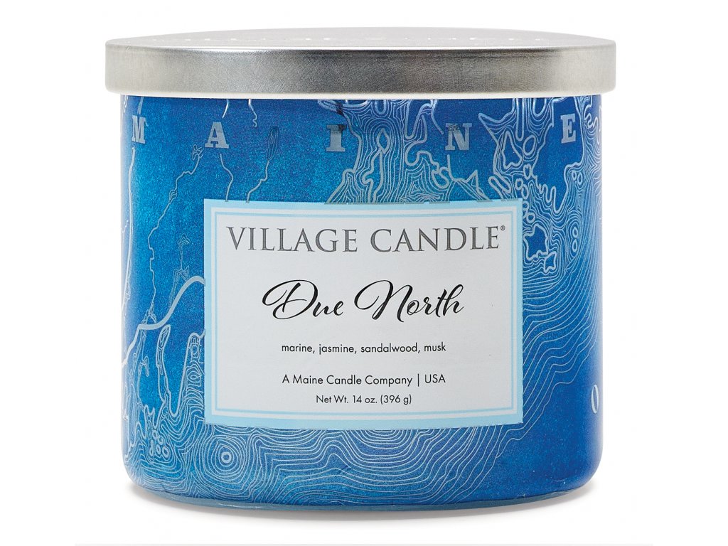 Village Candle vonná svíčka Due North (Mořský vzduch, Jasmín & Santalové dřevo) 396 g