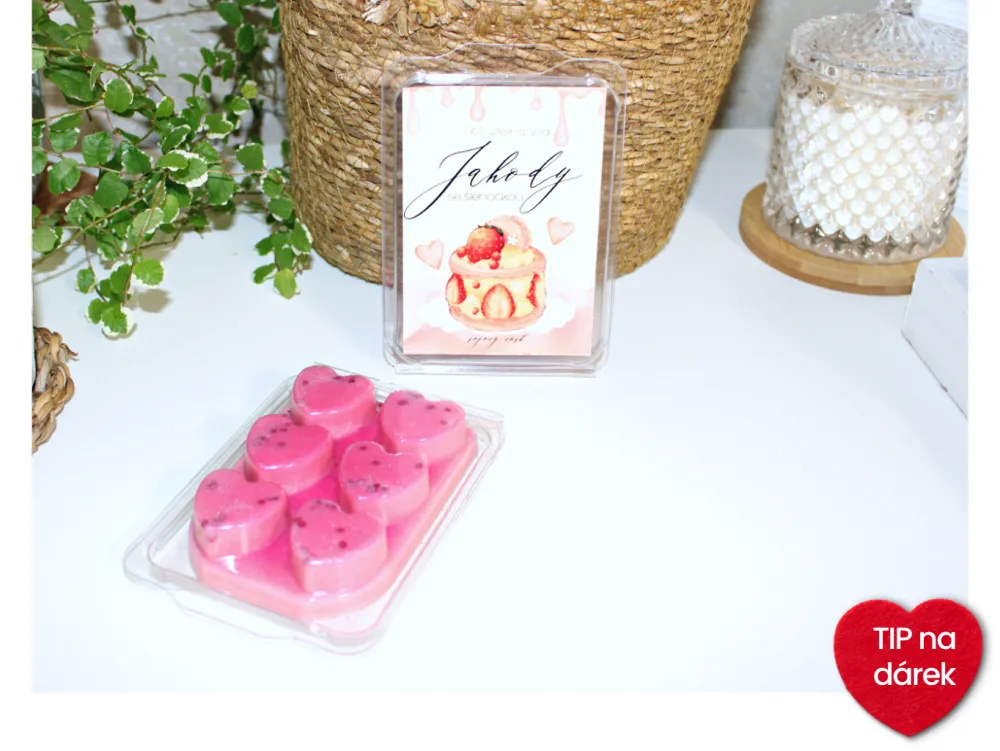 Kouzelná Víla - sojový vosk Jahody se šlehačkou 70 g