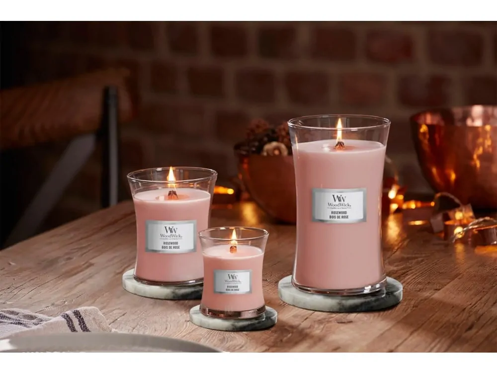 Woodwick vonná svíčka Rosewood (Palisandr) 609 g