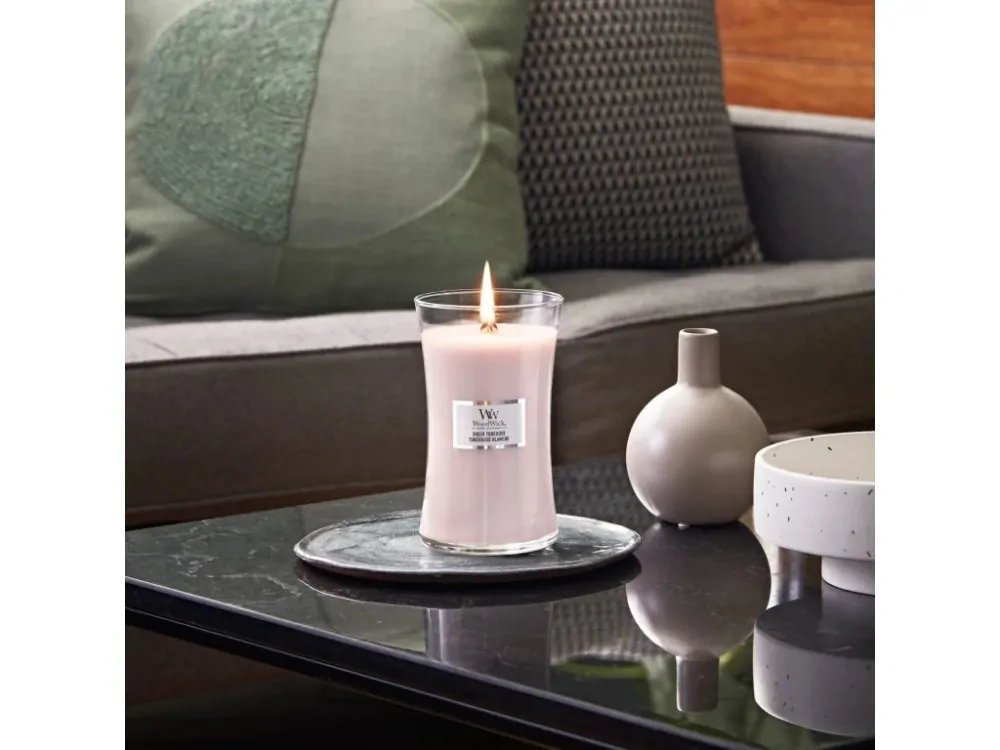 Woodwick vonná svíčka Sheer Tuberose (Jemná tuberóza) 609 g