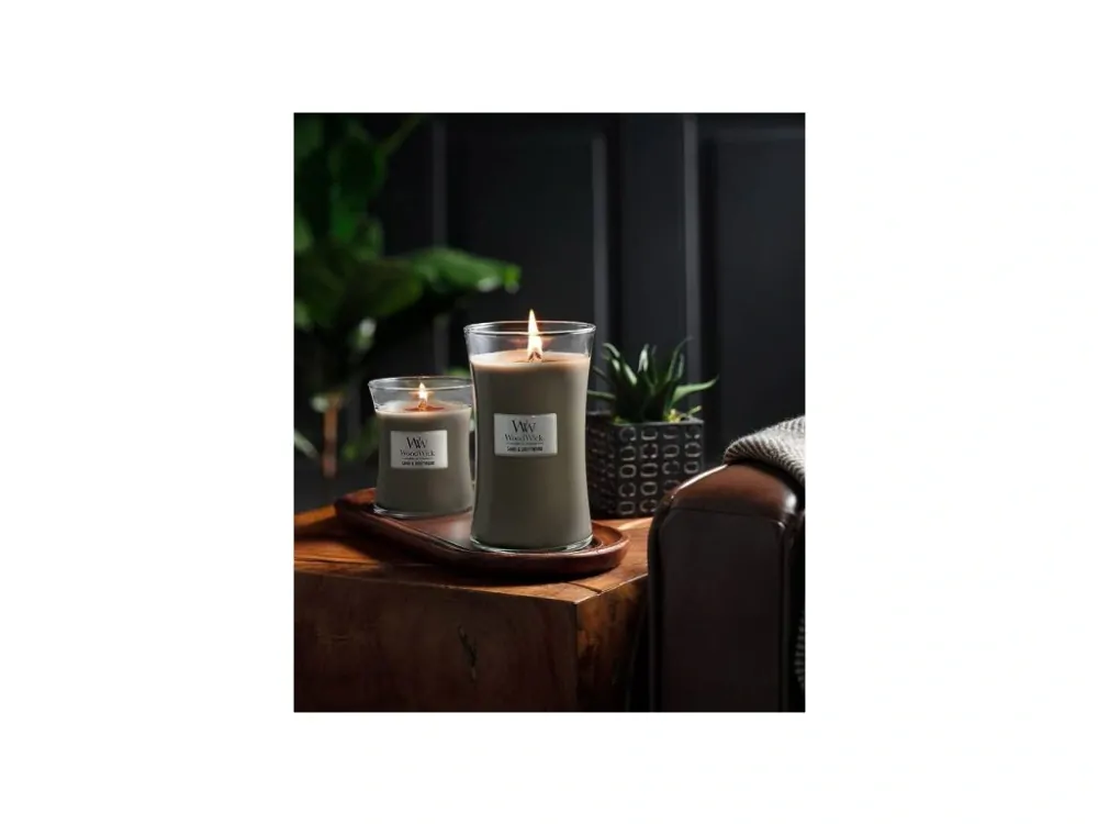 Woodwick vonná svíčka Sand & Driftwood (Písek a naplavené dřevo) 609 g