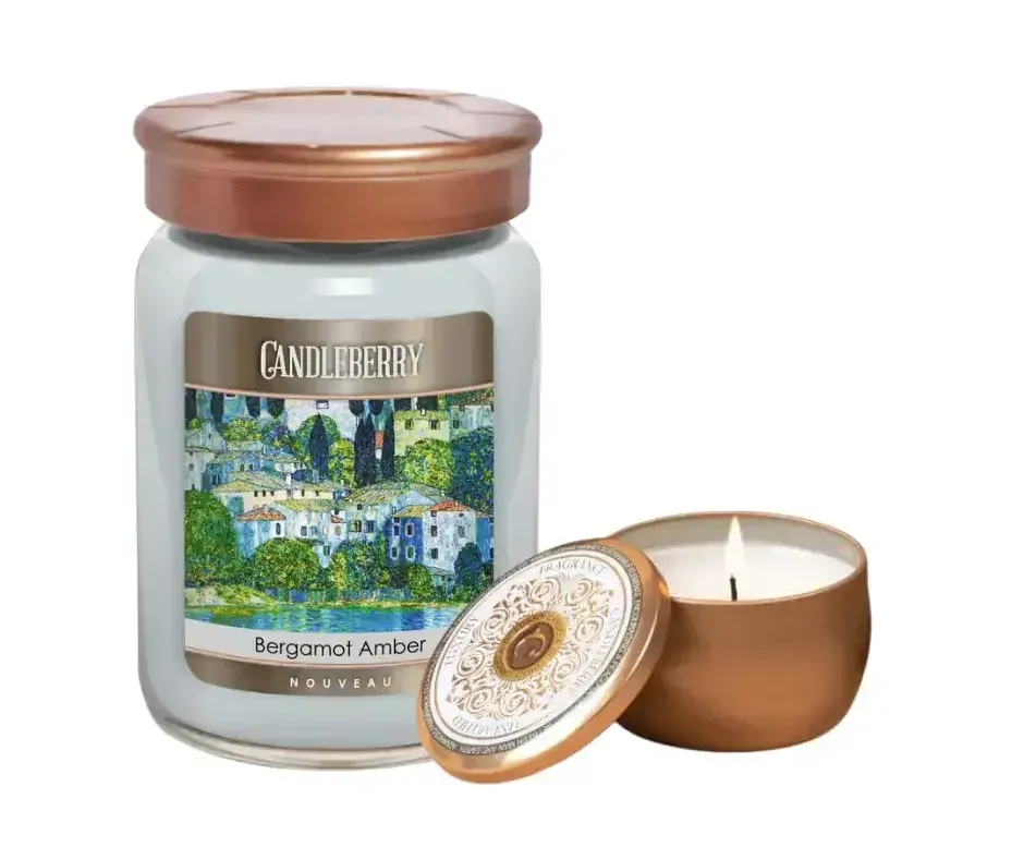 Candleberry - vonná svíčka Nouveau Bergamot Amber 128 g