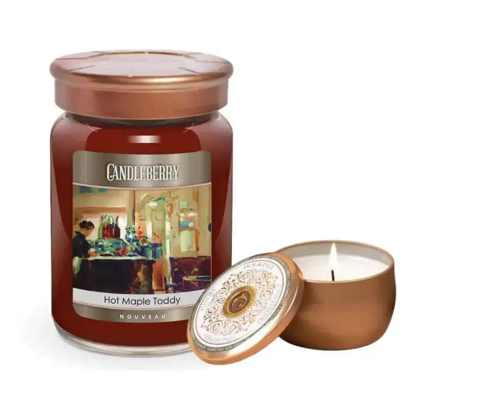 Candleberry - vonná svíčka Nouveau Hot Maple Toddy 128 g