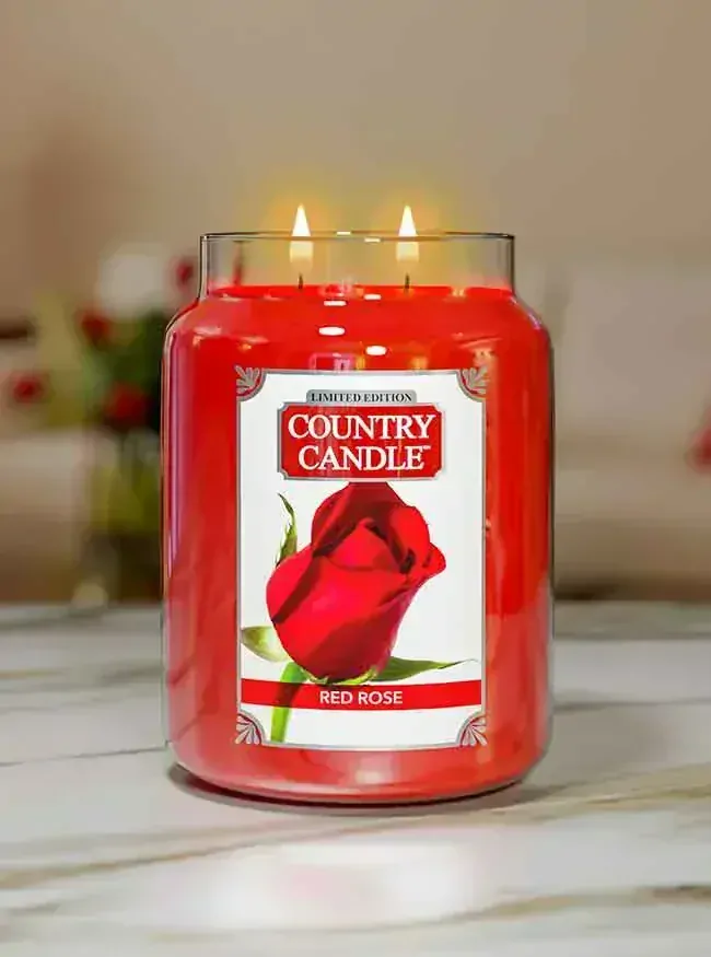Country Candle vonná svíčka Red Rose 737 g