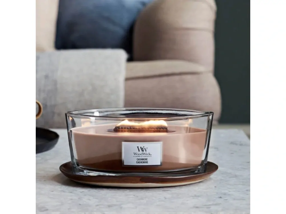 WoodWick svíčka loď Cashmere (Kašmír) 453 g