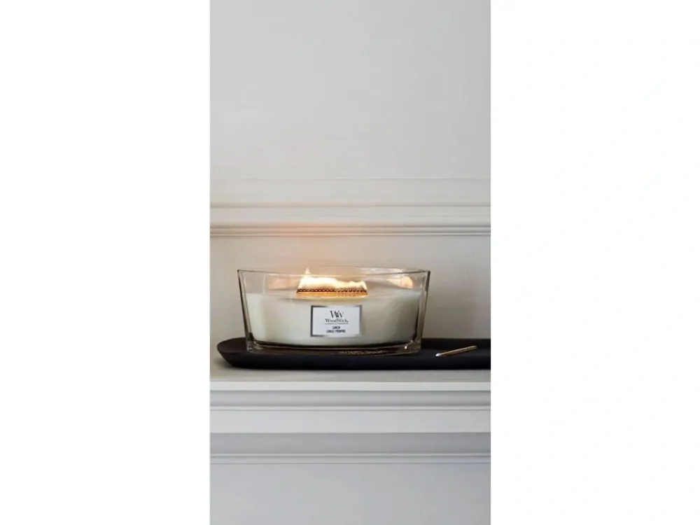 WoodWick svíčka loď Warm Wool (Hřejivá vlna) 453 g