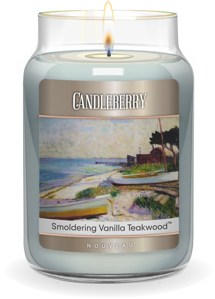 Candleberry, NOUVEAU - Smoldering Vanilla Teakwood 624 g