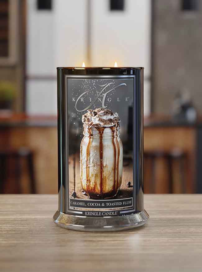 Kringle Candle, vonná svíčka Reserve Caramel, Cocoa & Toasted Fluff 624 g