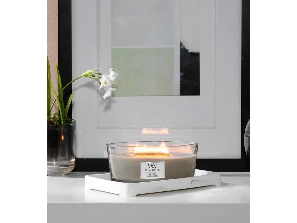 WoodWick svíčka loď Fireside (U krbu) 453 g