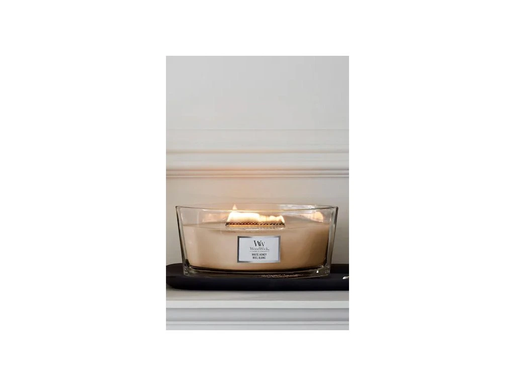 WoodWick svíčka loď White Honey (Bílý med) 453 g