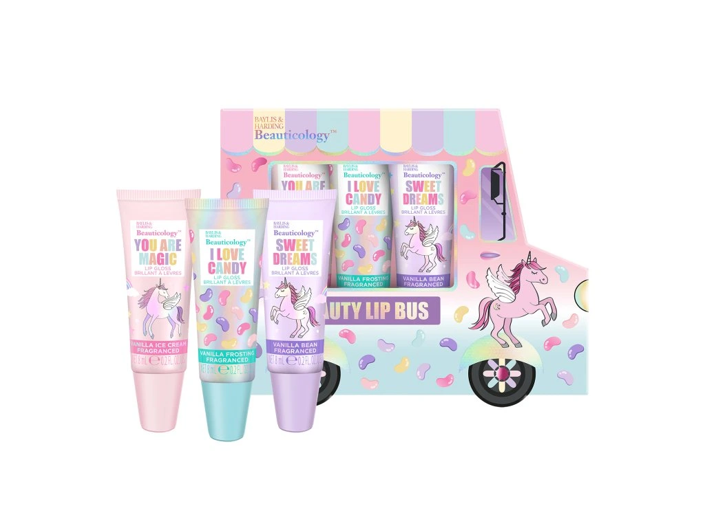 Baylis & Harding, UNICORN - dětská sada lesků na rty 3 ks