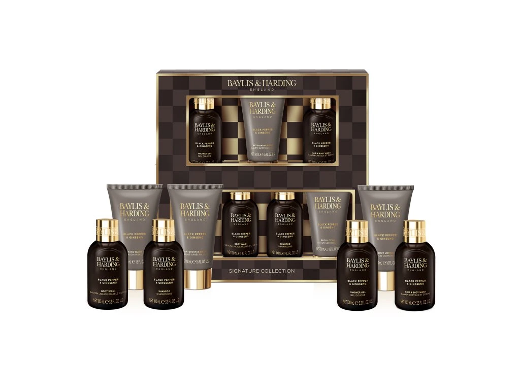 Baylis & Harding, ČERNÝ PEPŘ & ŽENŠEN - pánská sada s péčí o tělo 7 ks