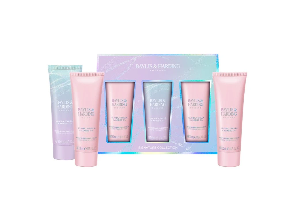 Baylis & Harding, JOJOBA, VANILKA A MANDLOVÝ OLEJ - sada krémů na ruce 3 ks