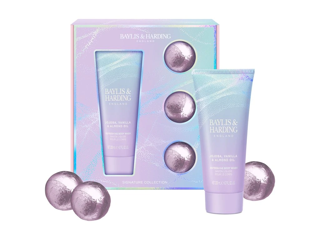 Baylis & Harding, JOJOBA, VANILKA A MANDLOVÝ OLEJ - dámská sada péče o tělo 4 ks