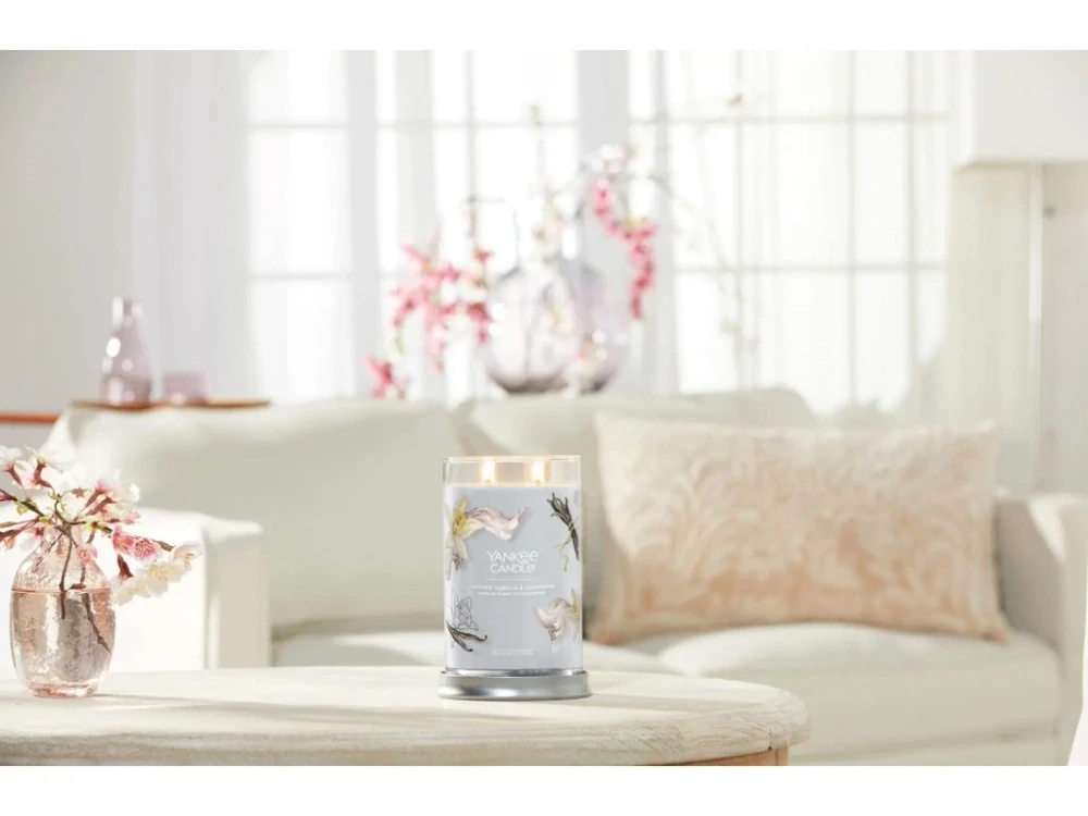 Yankee candle, vonná svíčka Signature Smoked Vanilla & Cashmere (Kouřová vanilka a kašmír) 567 g