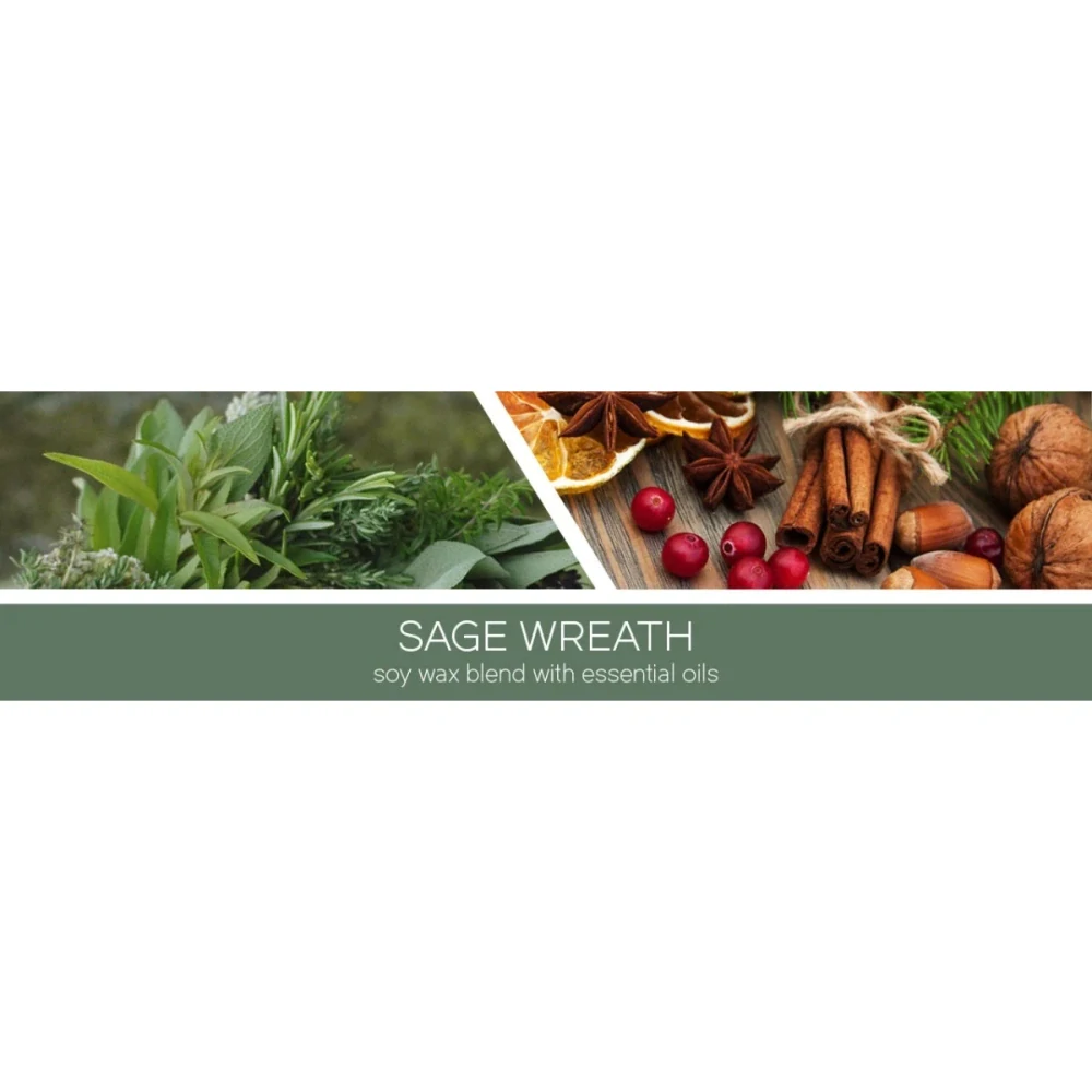Goose Creek Candle - vonná svíčka Sage Wreath 411 g