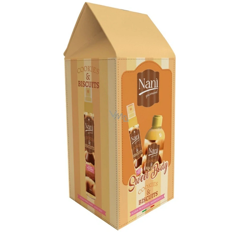 Naní - dárkový set Cookies & Biscuits, sprchový gel 300 ml + tělová mlha 75 ml