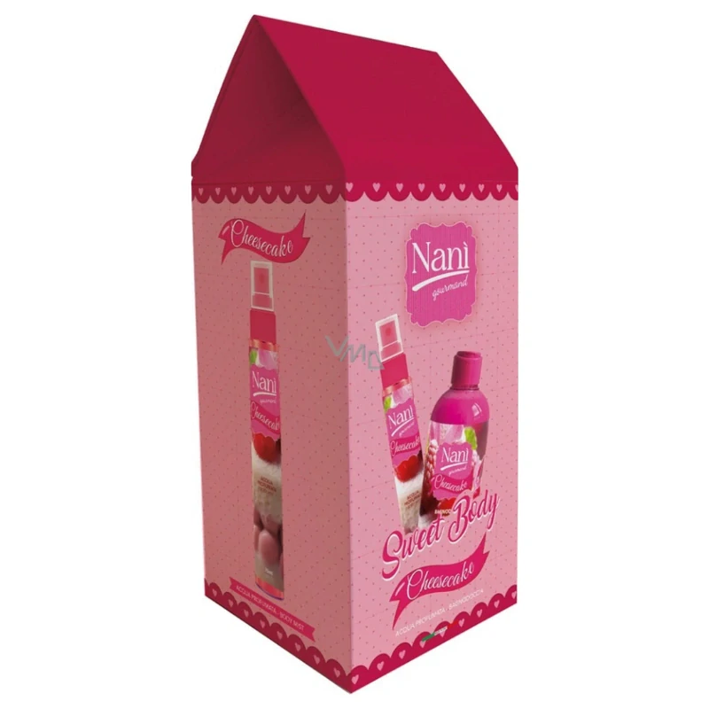 Naní - dárkový set Cheescake, sprchový gel 300 ml + tělová mlha 75 ml