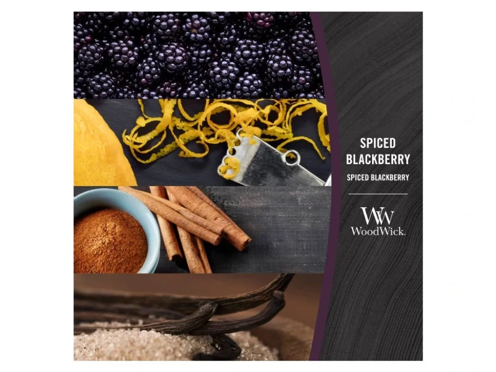 WoodWick svíčka loď Spiced Blackberry (Kořeněná ostružina) 453 g