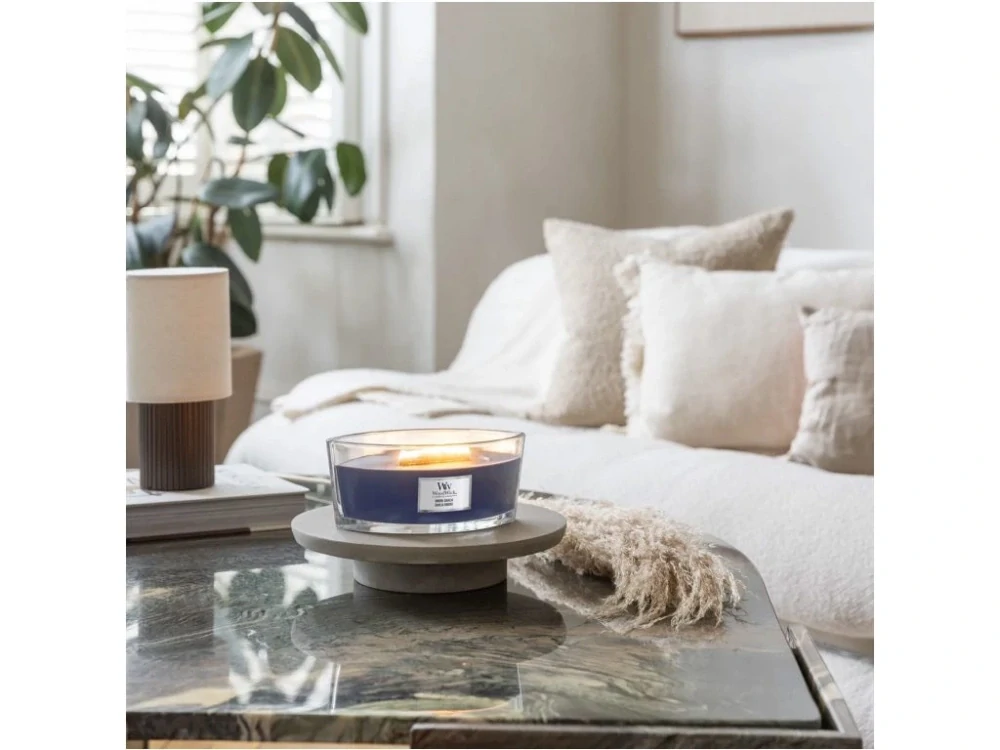 WoodWick svíčka loď Hinoki Dahlia (Hinoki a jiřina) 453 g
