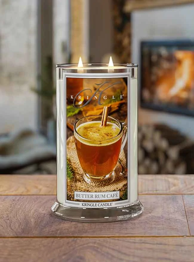 Kringle Candle, vonná svíčka Butter Rum Café 624 g