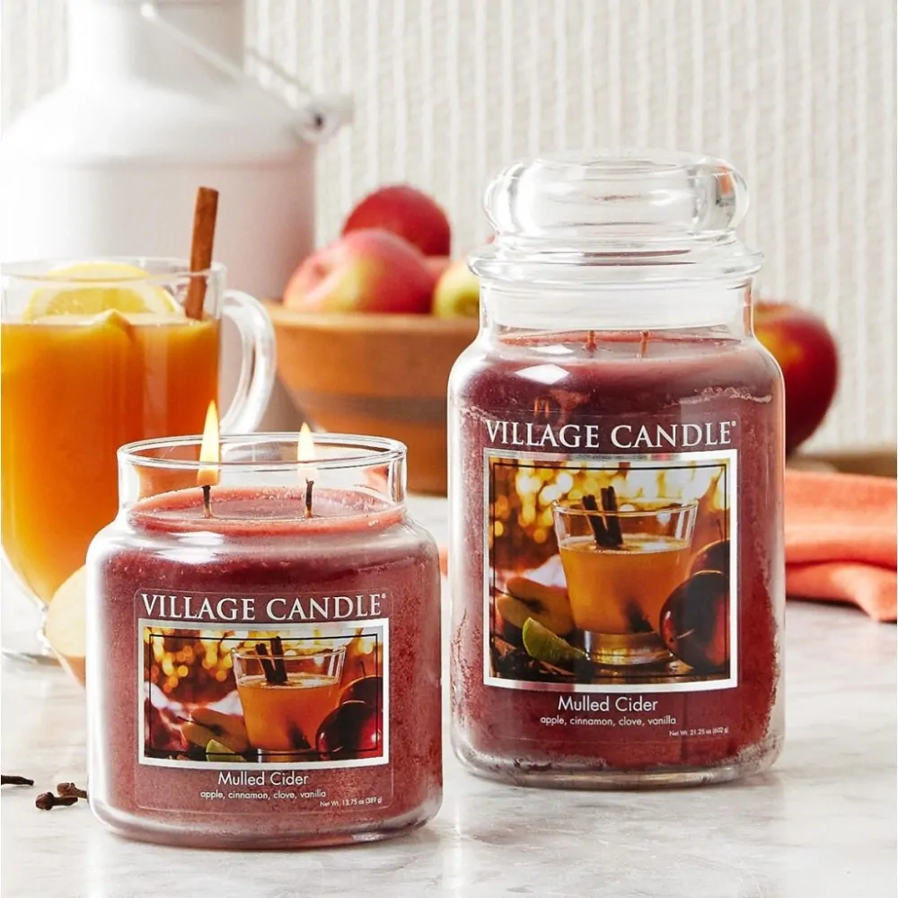 Village Candle - vonná svíčka Mulled Cider (Svařený jablečný mošt) 602 g