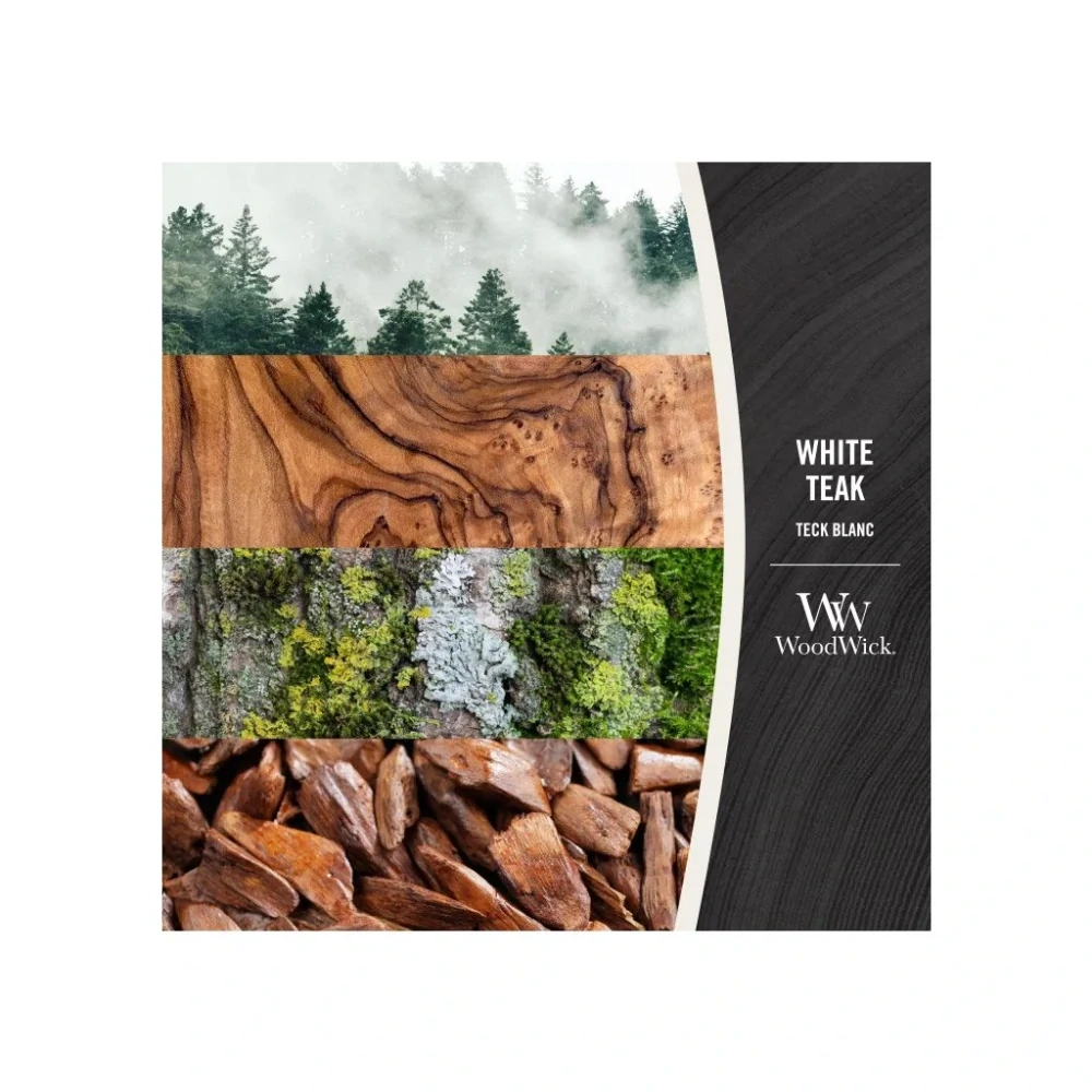 WoodWick svíčka loď White Teak (Bílý teak) 453 g