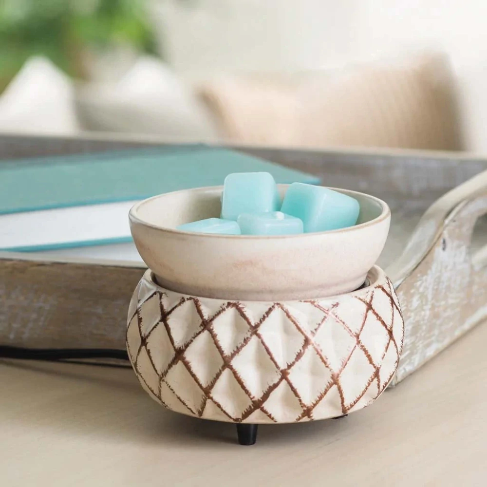 Candle Warmers elektrická aromalampa a ohřívač svíček 2v1 Lattice
