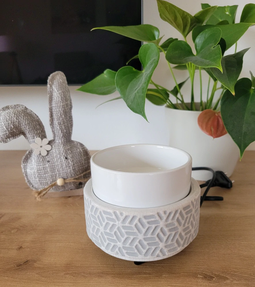 Candle Warmers elektrická aromalampa a ohřívač svíček 2v1 Classic/Stone Hexagon