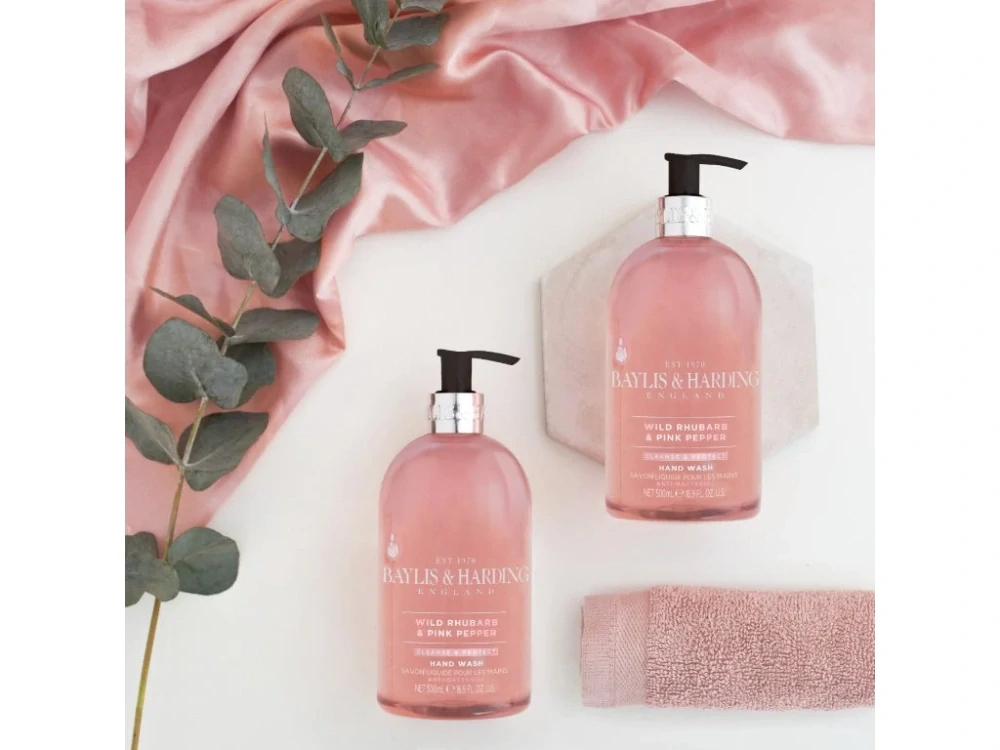 Baylis & Harding, Rebarbora & Růžový pepř Antibakteriální tekuté mýdlo, 500 ml