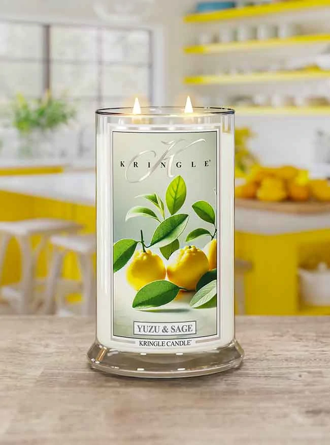 Kringle Candle, vonná svíčka Yuzu Sage 624