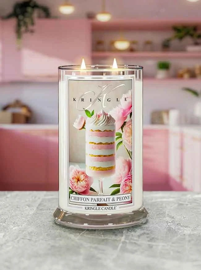 Kringle Candle, vonná svíčka Chiffon Parfait & Peony 624