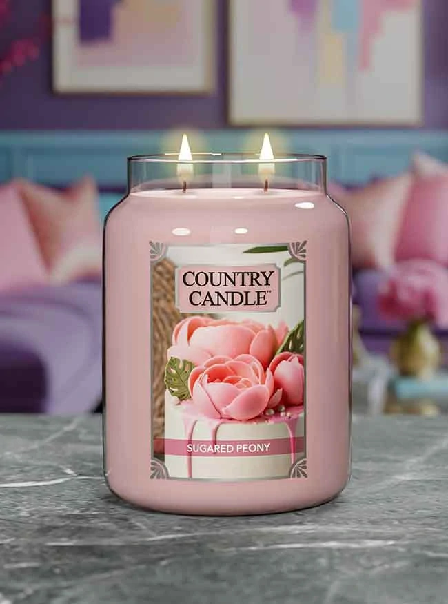 Country Candle vonná svíčka Sugared Peony 737 g