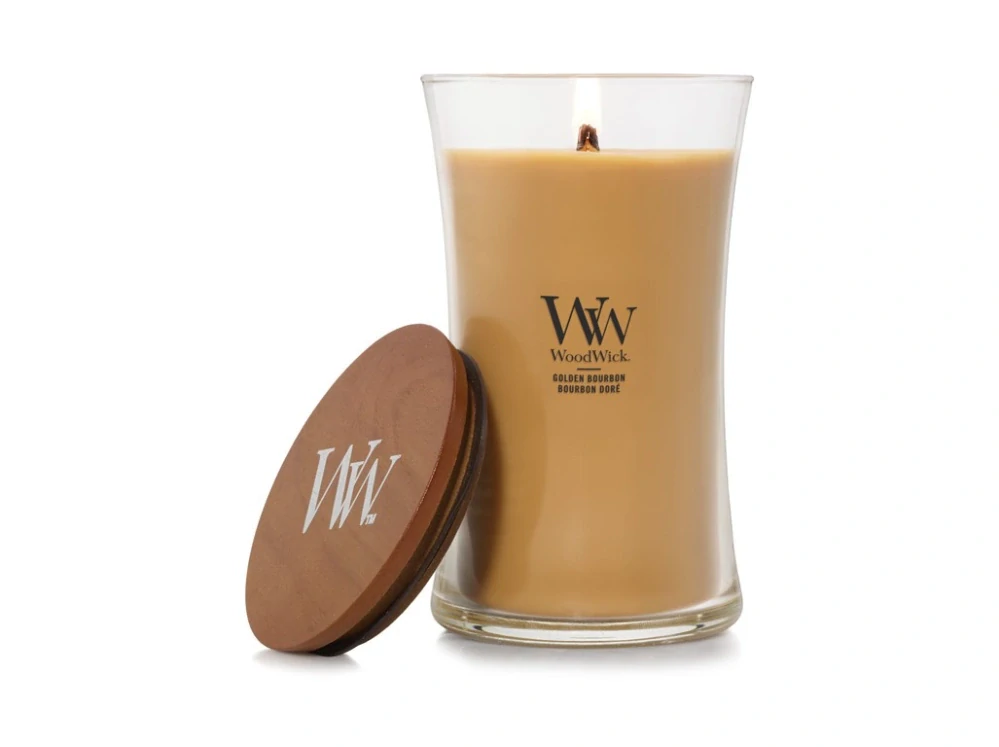 Woodwick vonná svíčka Golden Bourbon 609 g