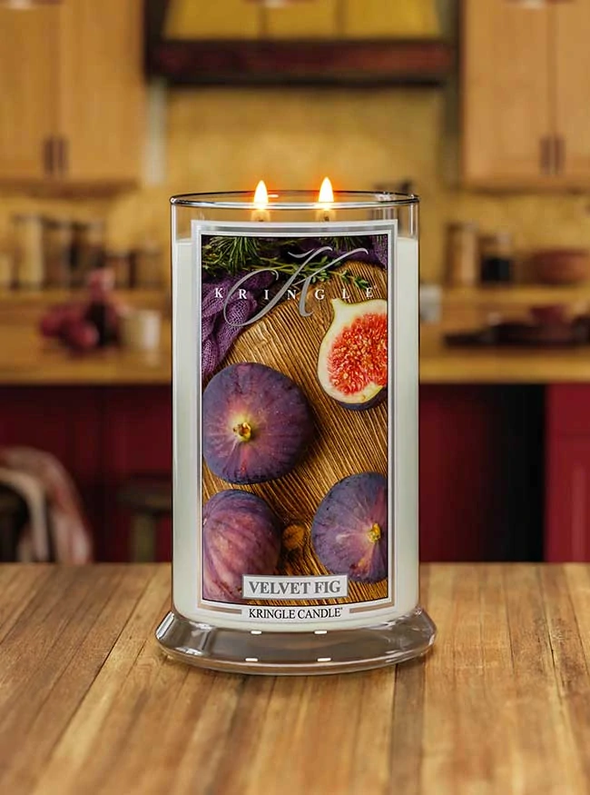 Kringle Candle, vonná svíčka Velvet Fig 624 g