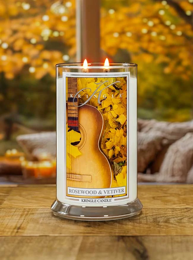 Kringle Candle, vonná svíčka Rosewood & Vetiver 624 g