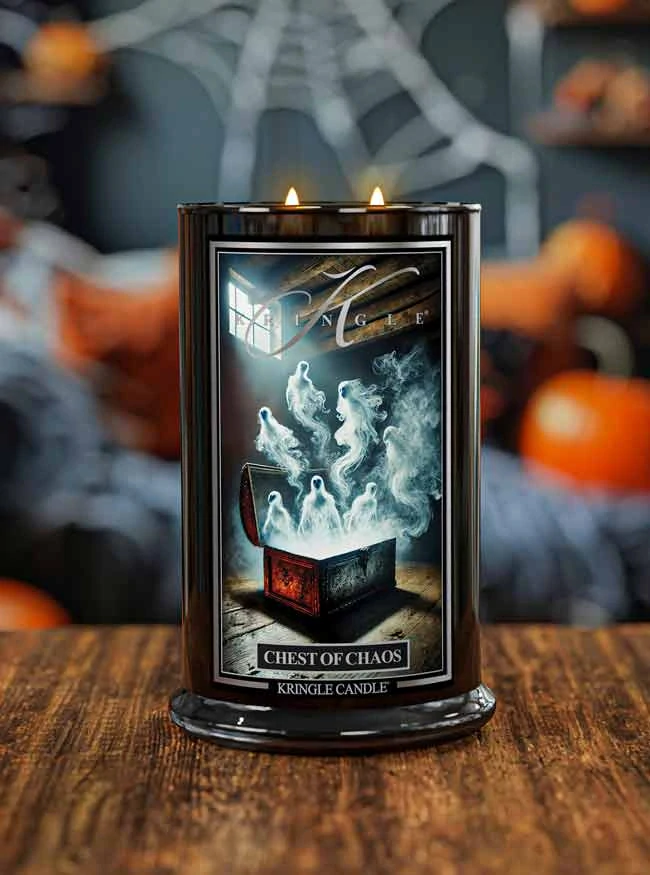 Kringle Candle, vonná svíčka Halloween Chest of Chaos 624 g