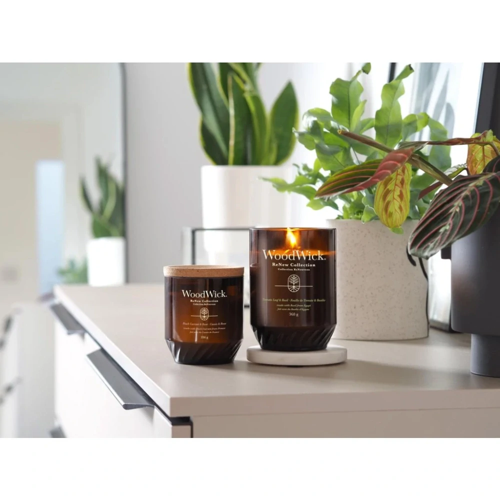 WoodWick, ReNew svíčka Tomato Leaf & Basil (Rajčatové lístky a bazalka) 368 g