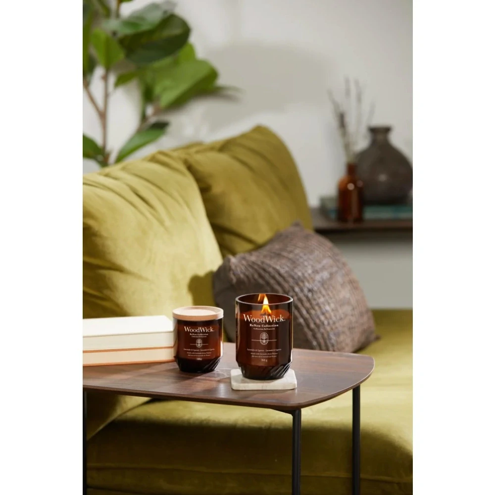 WoodWick, ReNew svíčka Lavender & Cypress (Levandule a cypřiš) 368 g