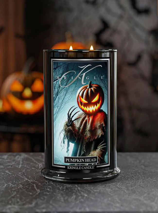 Kringle Candle, vonná svíčka Halloween Pumpkin Head 624 g