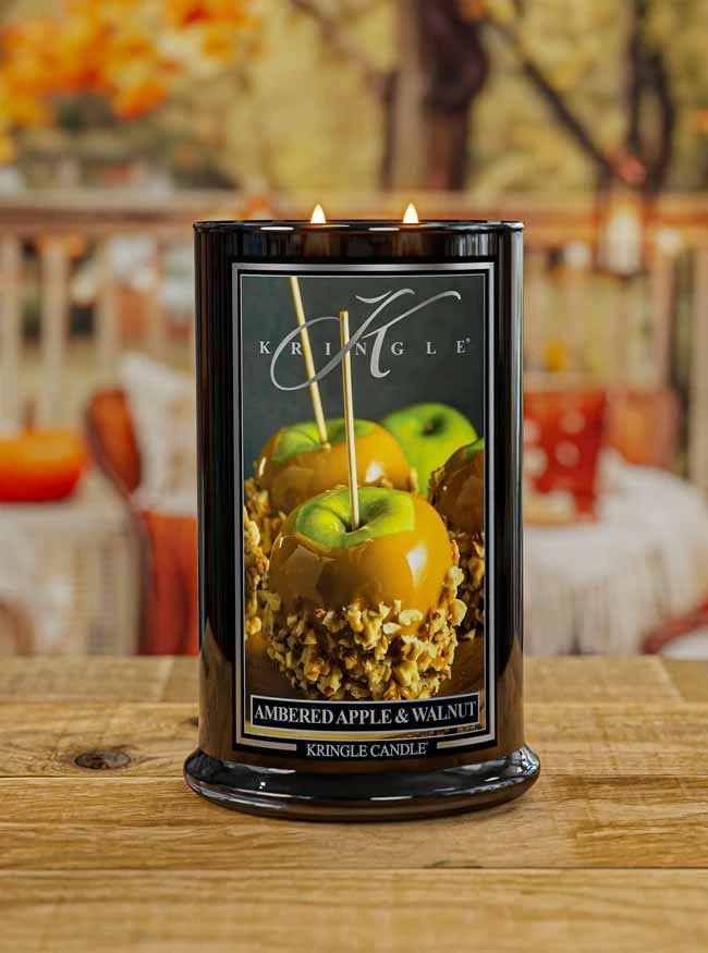 Kringle Candle, vonná svíčka Reserve Ambered Apple & Walnut 624 g