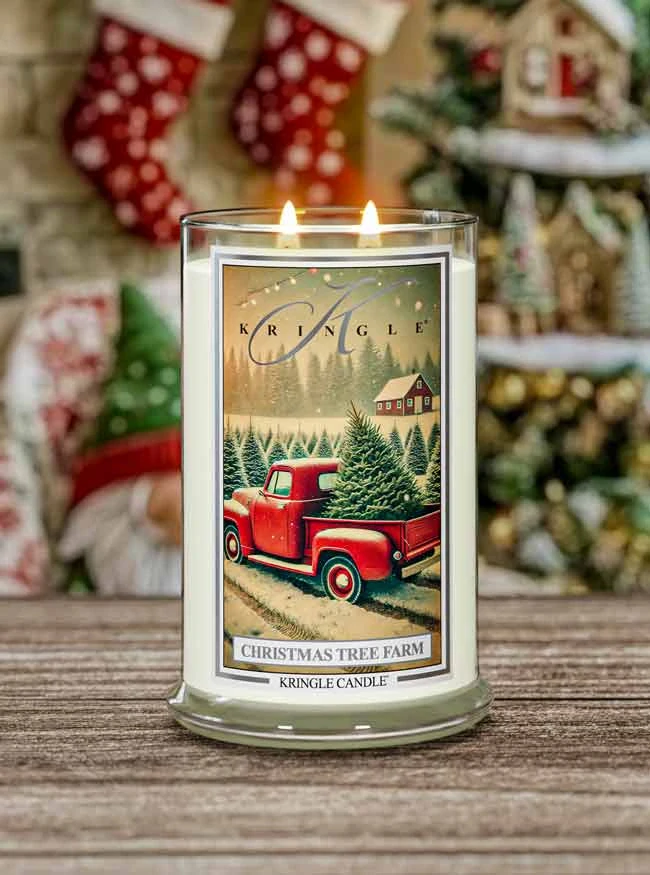 Kringle Candle, vonná svíčka Christmas Tree Farm 624 g