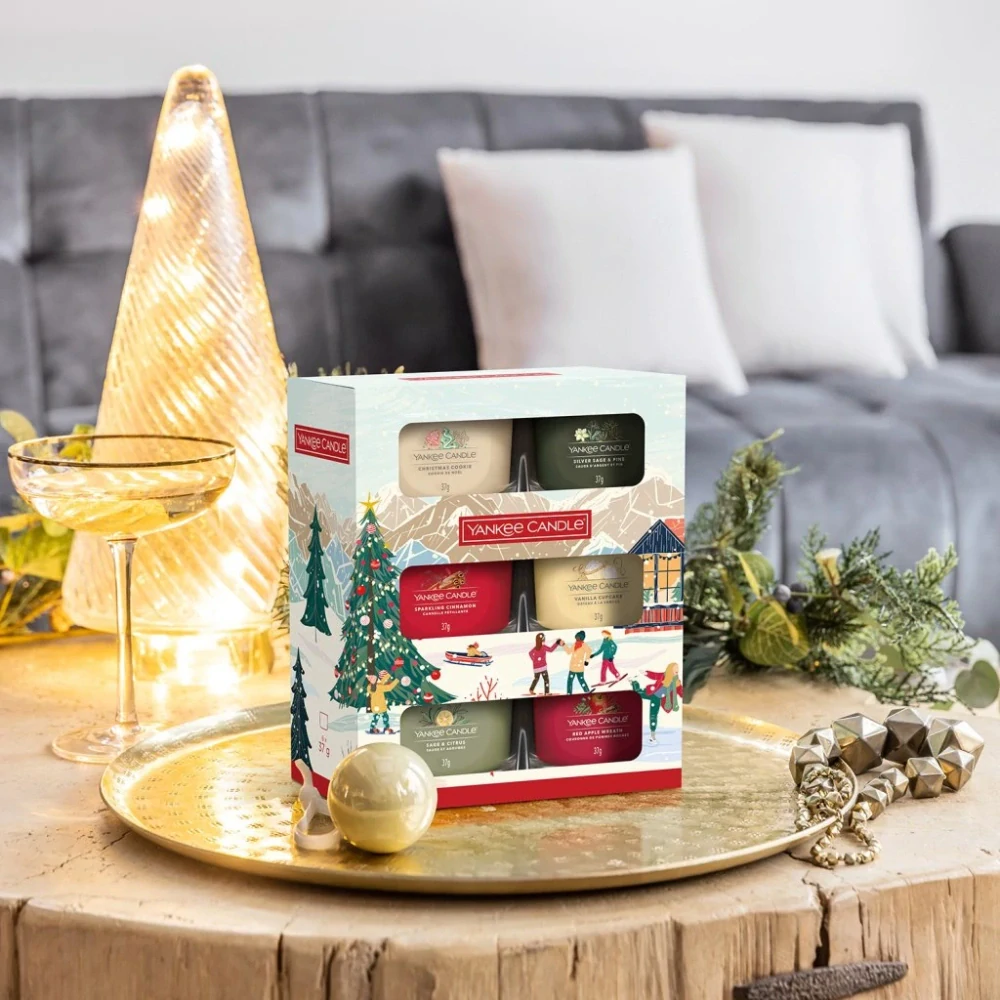 Yankee Candle, dárková sada 6 skleněných votivních svíček 2025