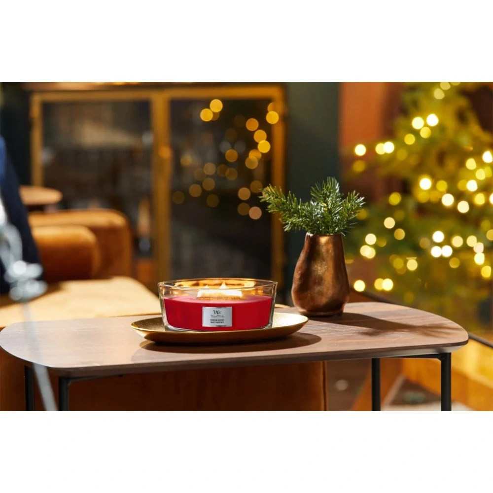 WoodWick svíčka loď Crimson Berries (Červená jeřabina) 453 g