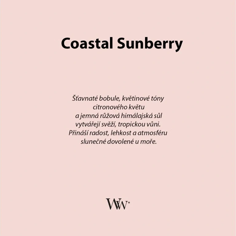 WoodWick vonná svíčka velká váza Coastal Sunberry 609 g