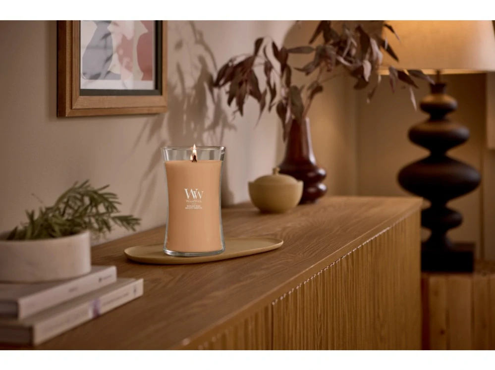 WoodWick vonná svíčka velká váza Hazelnut Roast 609 g